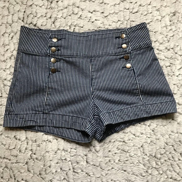 Forever 21 Pants - 2.1 Denim Pinstripe Sailor Style Shorts